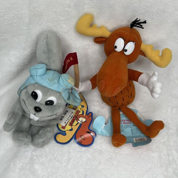 Rocky & Bullwinkle and Friends 2000 CVS COMPLETE SET of 12 Plush Dolls, Tags - Picture 10 of 15